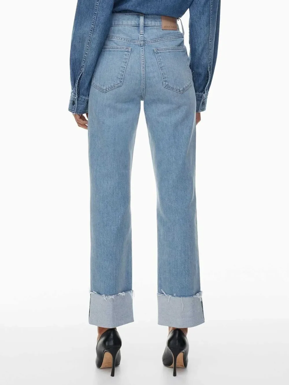 Aritzia Denim Forum Womens 7 yrs Bleu Taboo The Arlo Hi-Rise Cuff Jean Size 24
